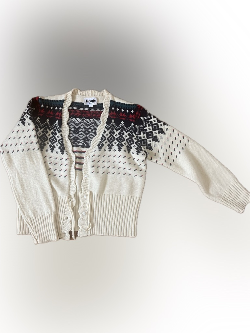 Rouje emilien fair isle wool cardigan - Picture 2 of 7